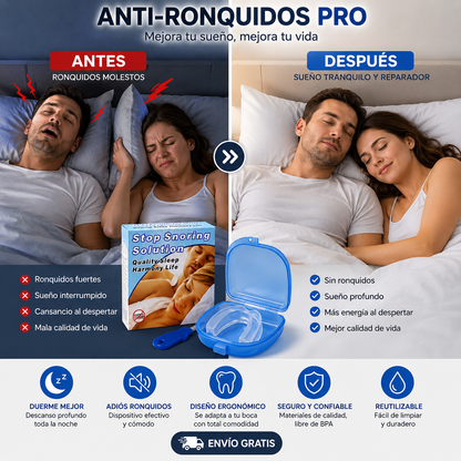 🌙 ANTI-RONQUIDOS PRO |✨Descanso Profundo, Natural y Sin Interrupciones😴💙
